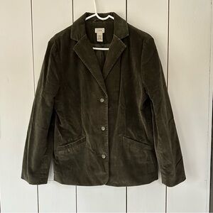 LL Bean Vintage Corduroy Blazer Jacket Sz 12